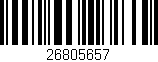 Código de barras (EAN, GTIN, SKU, ISBN): '26805657'