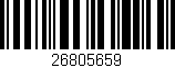 Código de barras (EAN, GTIN, SKU, ISBN): '26805659'
