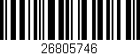 Código de barras (EAN, GTIN, SKU, ISBN): '26805746'