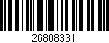 Código de barras (EAN, GTIN, SKU, ISBN): '26808331'
