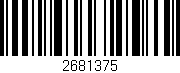 Código de barras (EAN, GTIN, SKU, ISBN): '2681375'