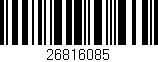 Código de barras (EAN, GTIN, SKU, ISBN): '26816085'