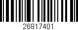 Código de barras (EAN, GTIN, SKU, ISBN): '26817401'
