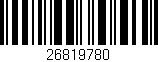 Código de barras (EAN, GTIN, SKU, ISBN): '26819780'