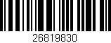 Código de barras (EAN, GTIN, SKU, ISBN): '26819830'