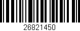 Código de barras (EAN, GTIN, SKU, ISBN): '26821450'