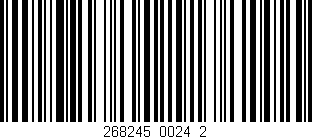 Código de barras (EAN, GTIN, SKU, ISBN): '268245_0024_2'
