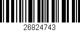 Código de barras (EAN, GTIN, SKU, ISBN): '26824743'