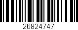 Código de barras (EAN, GTIN, SKU, ISBN): '26824747'