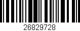 Código de barras (EAN, GTIN, SKU, ISBN): '26829728'