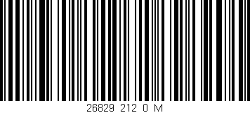 Código de barras (EAN, GTIN, SKU, ISBN): '26829_212_0_M'
