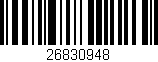 Código de barras (EAN, GTIN, SKU, ISBN): '26830948'