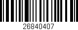 Código de barras (EAN, GTIN, SKU, ISBN): '26840407'