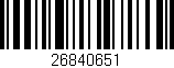 Código de barras (EAN, GTIN, SKU, ISBN): '26840651'
