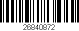 Código de barras (EAN, GTIN, SKU, ISBN): '26840872'