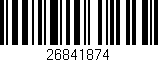 Código de barras (EAN, GTIN, SKU, ISBN): '26841874'