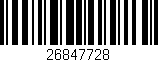 Código de barras (EAN, GTIN, SKU, ISBN): '26847728'