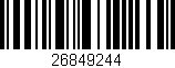 Código de barras (EAN, GTIN, SKU, ISBN): '26849244'