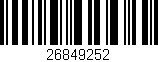 Código de barras (EAN, GTIN, SKU, ISBN): '26849252'