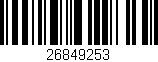 Código de barras (EAN, GTIN, SKU, ISBN): '26849253'