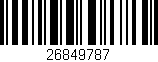 Código de barras (EAN, GTIN, SKU, ISBN): '26849787'