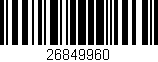 Código de barras (EAN, GTIN, SKU, ISBN): '26849960'