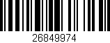 Código de barras (EAN, GTIN, SKU, ISBN): '26849974'