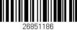 Código de barras (EAN, GTIN, SKU, ISBN): '26851186'