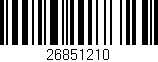 Código de barras (EAN, GTIN, SKU, ISBN): '26851210'