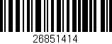 Código de barras (EAN, GTIN, SKU, ISBN): '26851414'