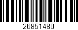 Código de barras (EAN, GTIN, SKU, ISBN): '26851480'