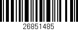 Código de barras (EAN, GTIN, SKU, ISBN): '26851485'