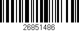 Código de barras (EAN, GTIN, SKU, ISBN): '26851486'