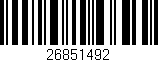 Código de barras (EAN, GTIN, SKU, ISBN): '26851492'