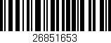Código de barras (EAN, GTIN, SKU, ISBN): '26851653'
