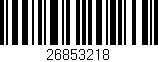 Código de barras (EAN, GTIN, SKU, ISBN): '26853218'