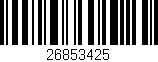 Código de barras (EAN, GTIN, SKU, ISBN): '26853425'