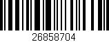 Código de barras (EAN, GTIN, SKU, ISBN): '26858704'