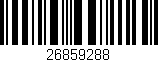 Código de barras (EAN, GTIN, SKU, ISBN): '26859288'