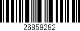 Código de barras (EAN, GTIN, SKU, ISBN): '26859292'