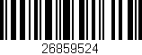 Código de barras (EAN, GTIN, SKU, ISBN): '26859524'