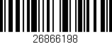 Código de barras (EAN, GTIN, SKU, ISBN): '26866198'