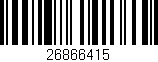 Código de barras (EAN, GTIN, SKU, ISBN): '26866415'