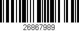 Código de barras (EAN, GTIN, SKU, ISBN): '26867989'