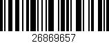 Código de barras (EAN, GTIN, SKU, ISBN): '26869657'