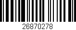 Código de barras (EAN, GTIN, SKU, ISBN): '26870278'