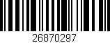 Código de barras (EAN, GTIN, SKU, ISBN): '26870297'