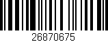 Código de barras (EAN, GTIN, SKU, ISBN): '26870675'