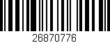 Código de barras (EAN, GTIN, SKU, ISBN): '26870776'