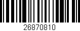 Código de barras (EAN, GTIN, SKU, ISBN): '26870810'